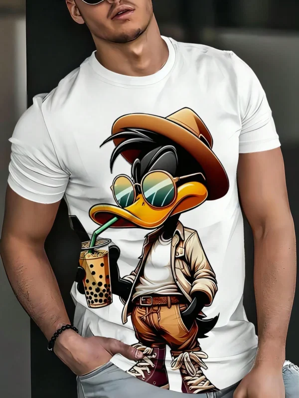 T-shirt col rond imprimé canard 3D