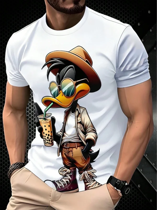 T-shirt col rond imprimé canard 3D – Image 2