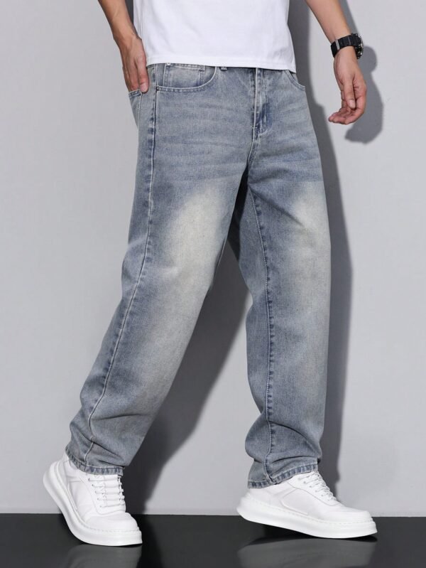 Manfinity RivetRise Jeans décontracté coupe droite