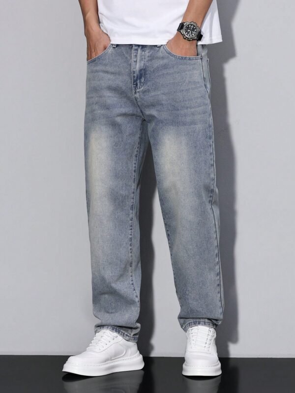Manfinity RivetRise Jeans décontracté coupe droite – Image 3