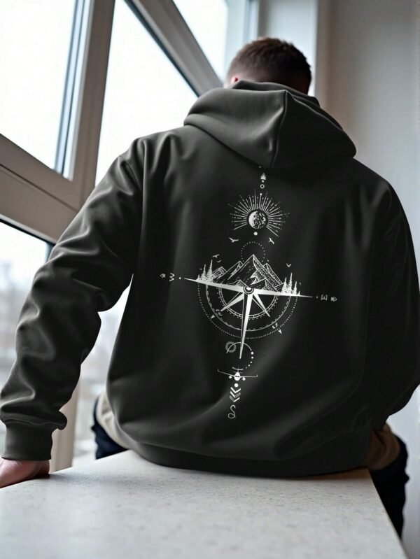 Manfinity EMRG Sweat capuche imprimé montagne