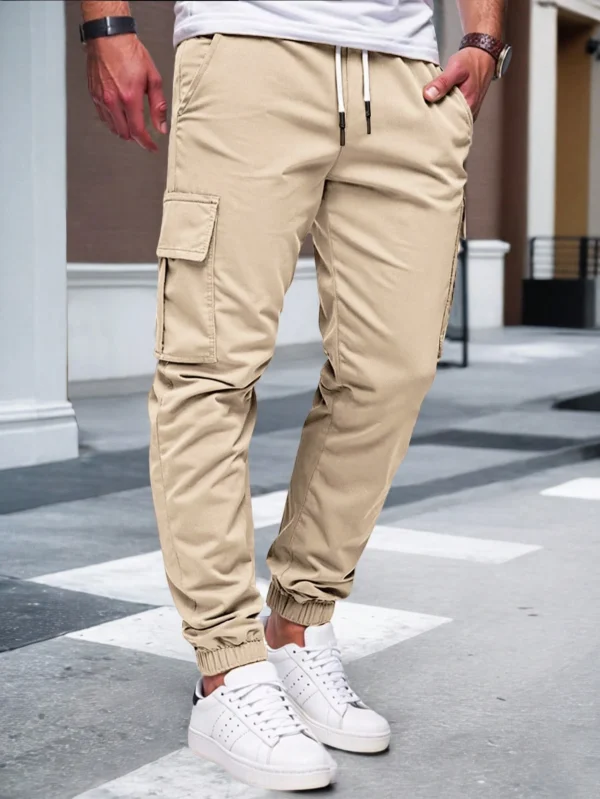 Manfinity Pantalon cargo ajusté avec cordon de serrage – Image 5