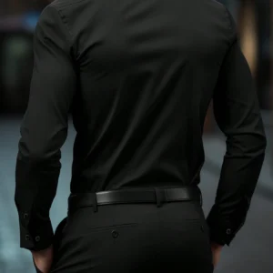 Manfinity Chemise bureau manches longues unie