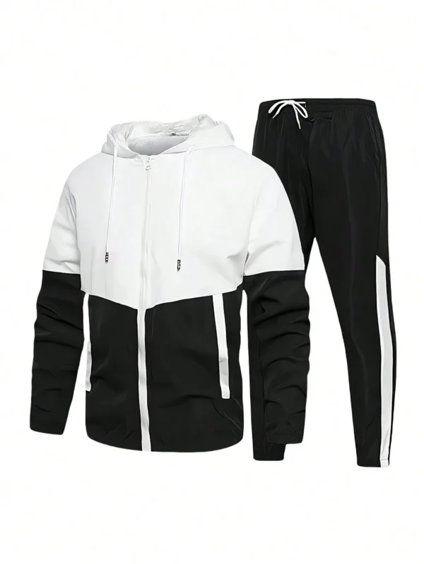 Ensemble top et pantalon contrasté