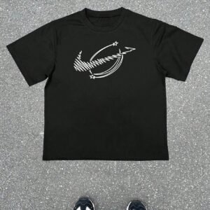 T-shirt ample rayures géométriques