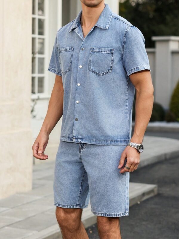 Manfinity LEGND Chemise manches courtes et short jean – Image 4