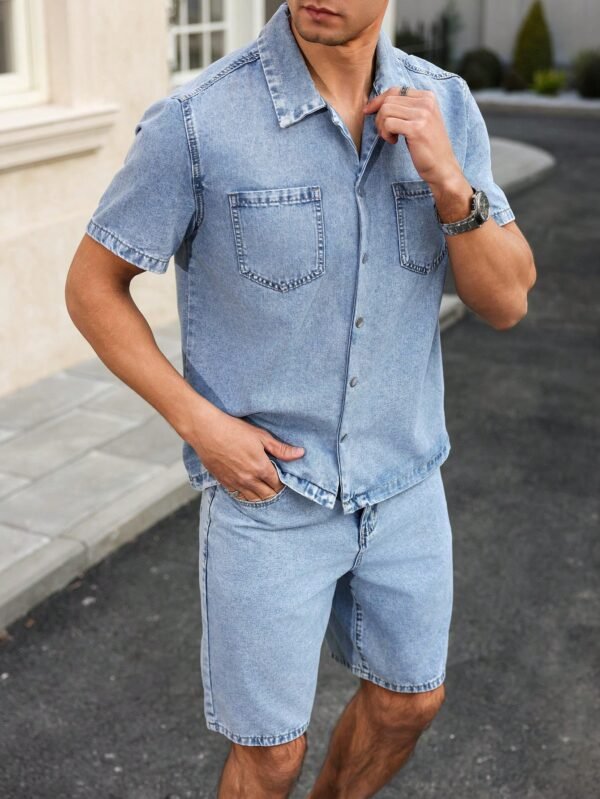 Manfinity LEGND Chemise manches courtes et short jean – Image 6