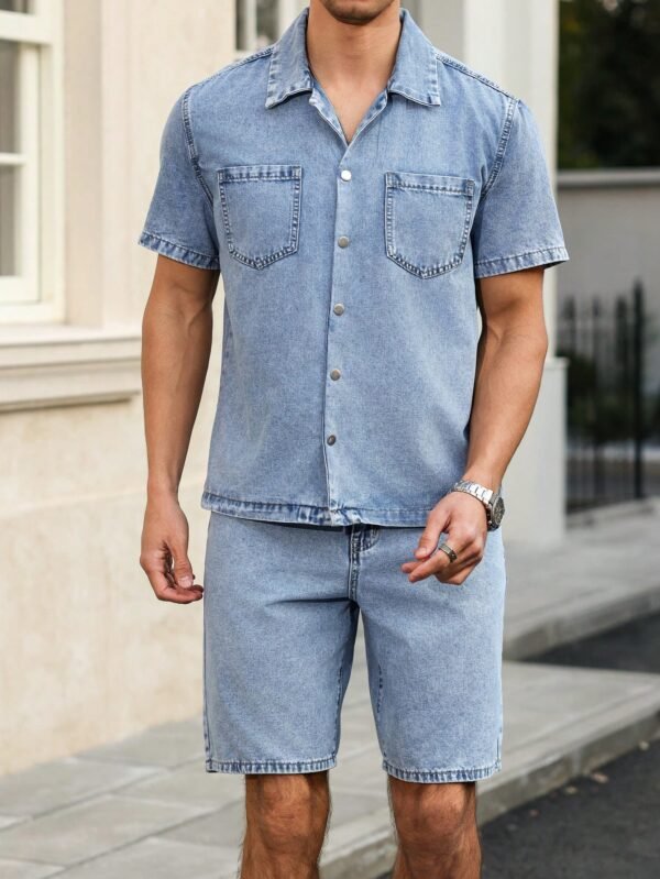 Manfinity LEGND Chemise manches courtes et short jean – Image 7
