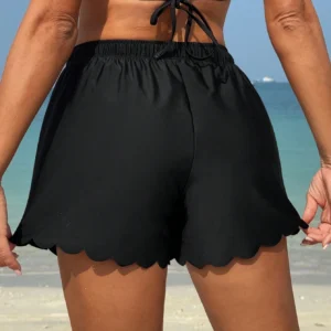Swim SPRTY Short plage unicolore bordure coquille
