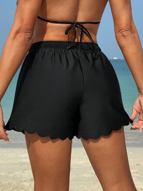 Swim SPRTY Short plage unicolore bordure coquille – Image 2