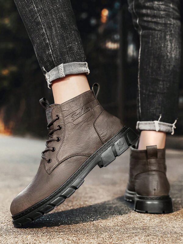 Bottes hautes automne/hiver homme,  cargo à lacets – Image 6