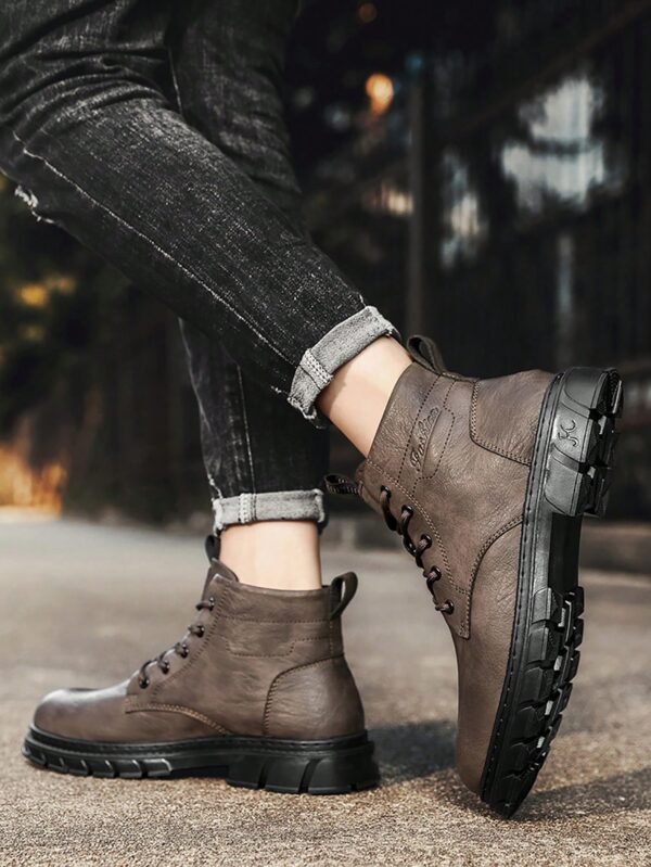 Bottes hautes automne/hiver homme,  cargo à lacets – Image 5