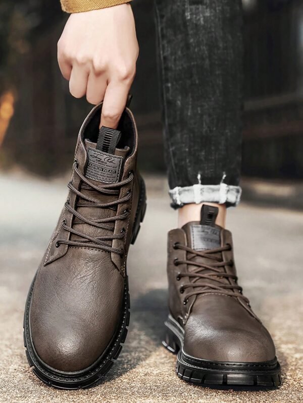 Bottes hautes automne/hiver homme,  cargo à lacets – Image 3