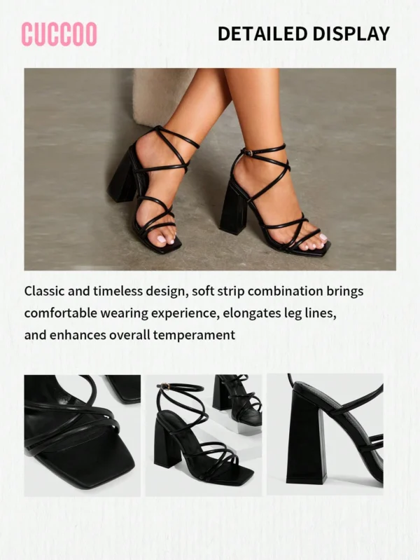 CUCCOO SZL Sandales talon fin minimalistes été – Image 10