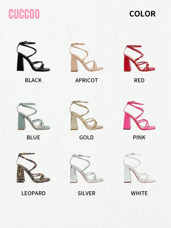 CUCCOO SZL Sandales talon fin minimalistes été – Image 12