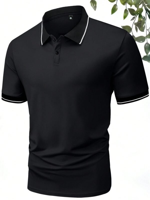 Set 3 polos unis kaki/gris/noir – Image 6