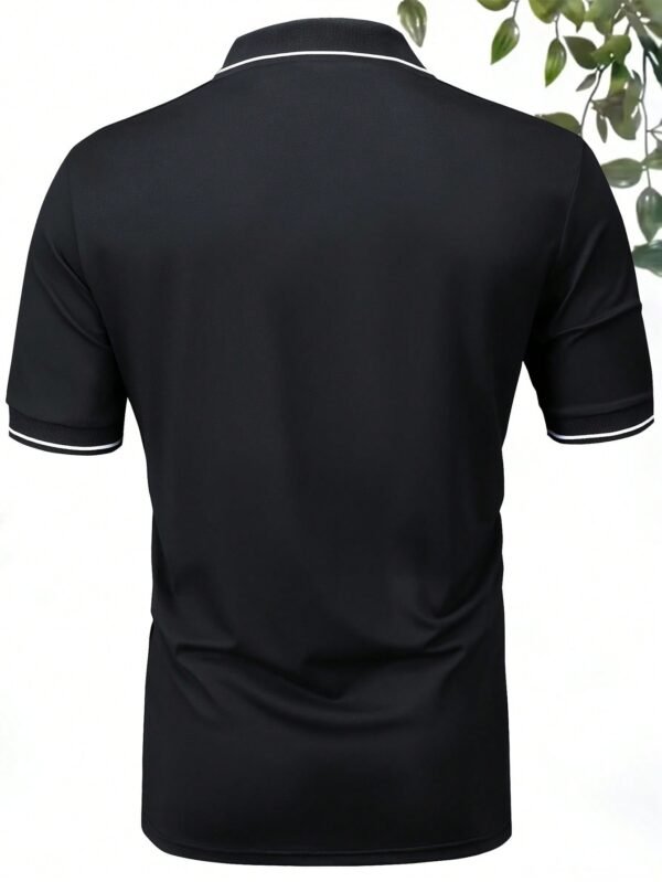 Set 3 polos unis kaki/gris/noir – Image 7