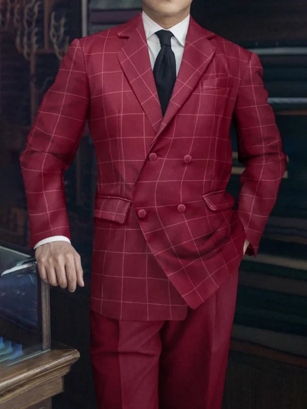 Veste costume croisée tuxedo – Image 2