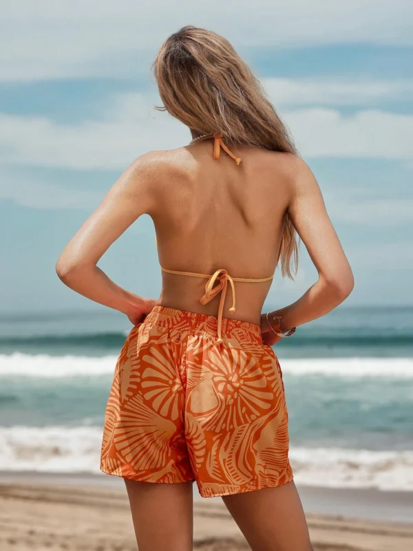 Swim Vcay Short plage imprimé océan – Image 2