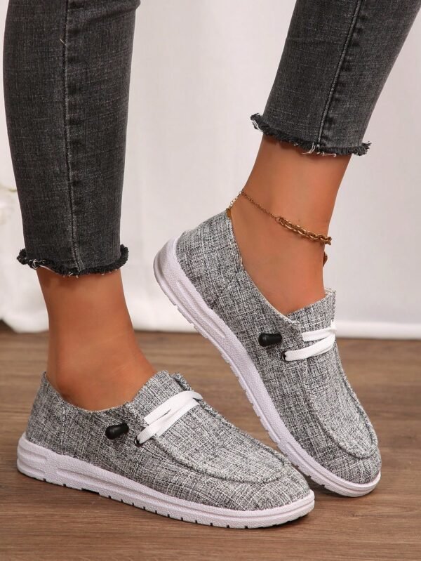 Chaussures plates canevas sans lacet – Image 6