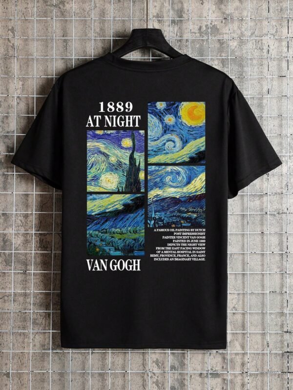 T-shirt manches courtes slogan peinture