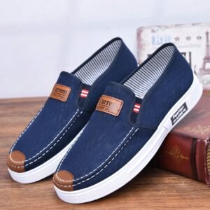 Mocassins habillés canevas enfiler