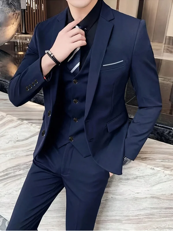 Costume marié vin rouge slim – Image 2