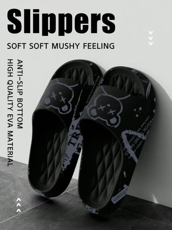 Chaussons imprimés ours dessin animé
