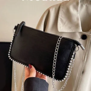 Sac bandoulière patchwork perles
