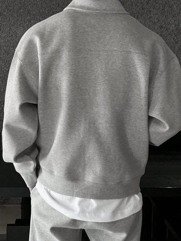 Manfinity Sweat-shirt à capuche zippé uni – Image 2