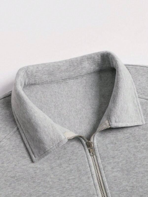 Manfinity Sweat-shirt à capuche zippé uni – Image 3