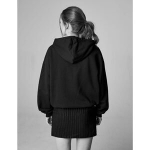 Sweat à capuche zippé noir