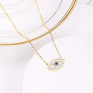 Collier Œil Zircone Homme