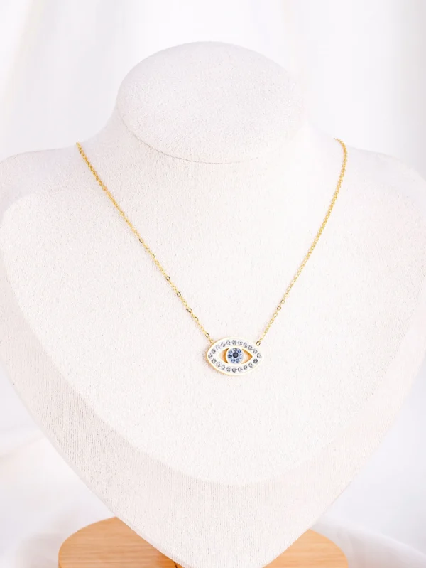 Collier Œil Zircone Homme – Image 2