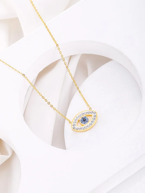 Collier Œil Zircone Homme – Image 3