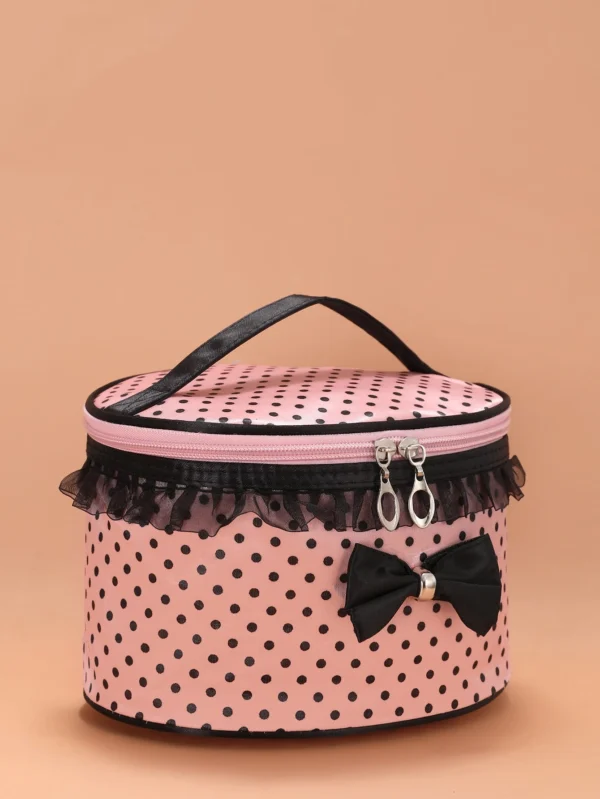 1 pc Sac maquillage pois rond – Image 3