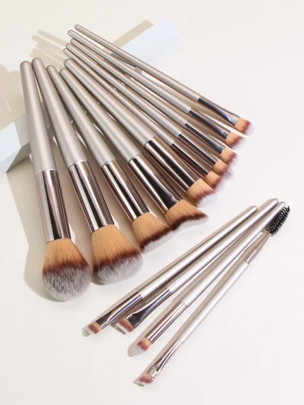 14 pcs set pinceaux visage yeux doré