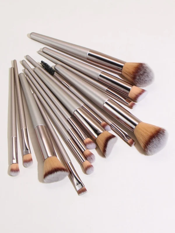 14 pcs set pinceaux visage yeux doré – Image 2