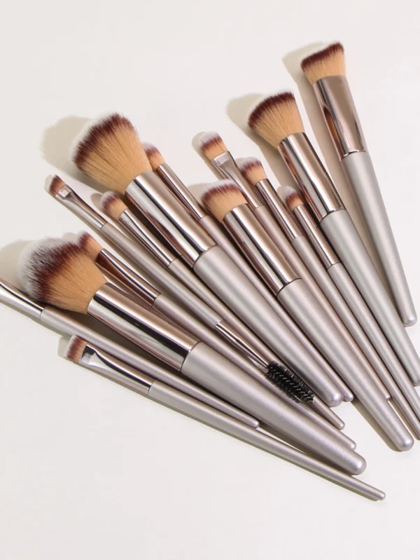 14 pcs set pinceaux visage yeux doré – Image 5