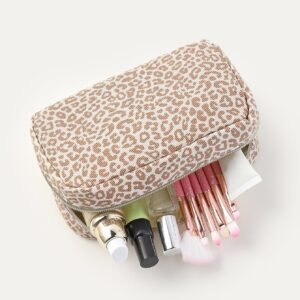 Trousse maquillage imprimé léopard