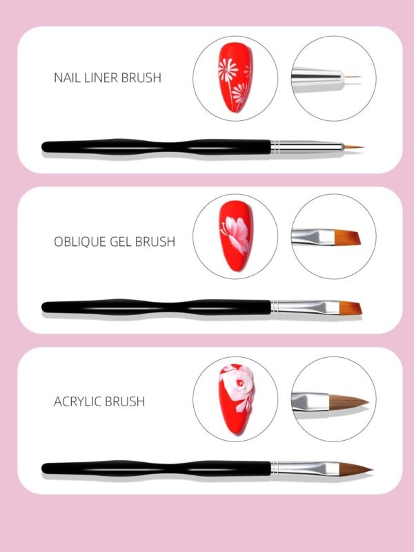 10 pcs pinceaux nail art – Image 3