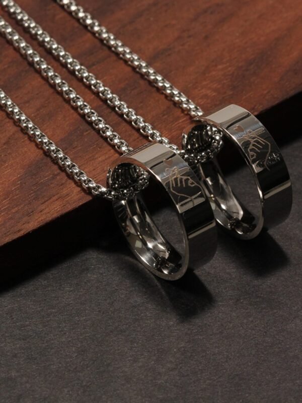 Set 2 Colliers Homme Anneau