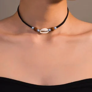 Collier Détail Coquille Fin