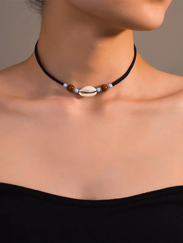 Collier Détail Coquille Fin