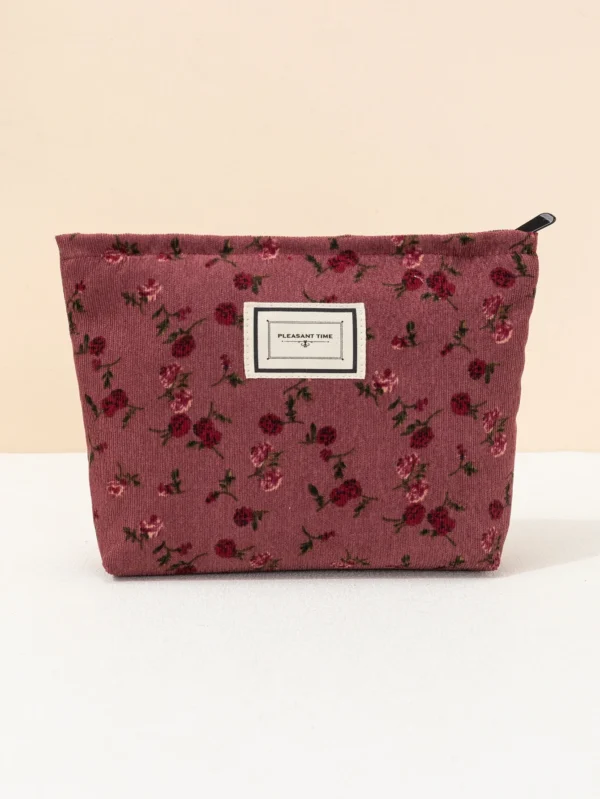 1 pcs sac maquillage hexagonal fleurs – Image 6