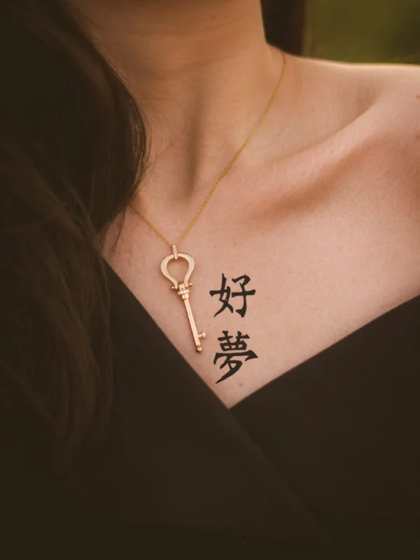 4 feuilles tattoos chinois femme – Image 2