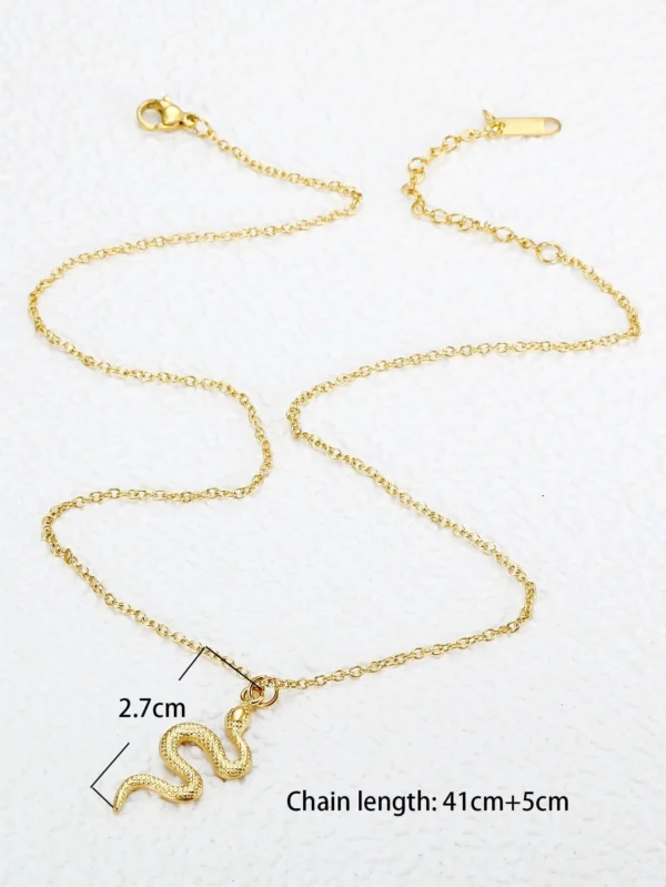 Collier Serpent Pendentif Fin – Image 3