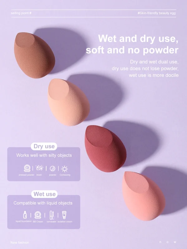 Éponges crème et poudre 4 pcs – Image 7