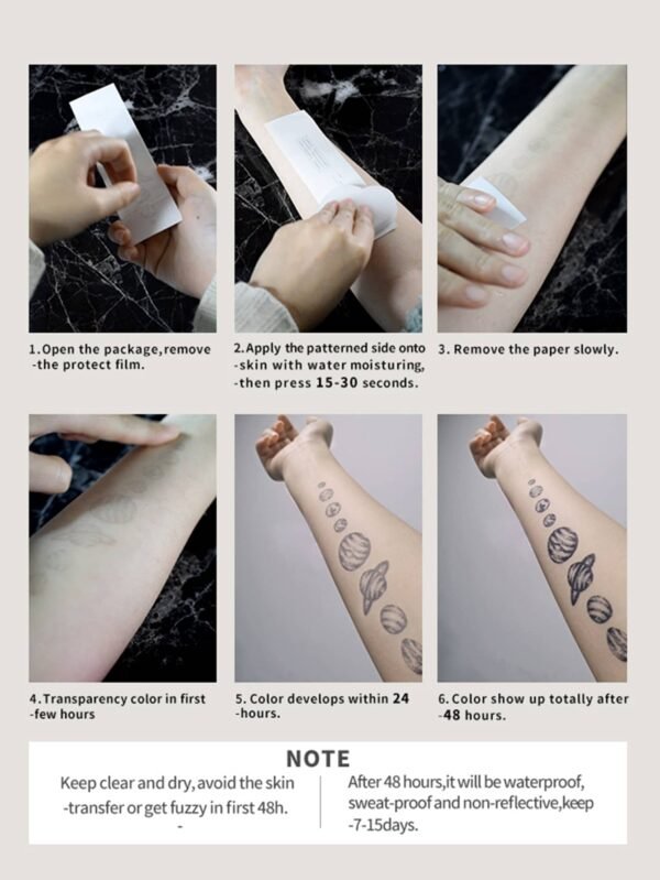 1 feuille tatouage cœur – Image 5