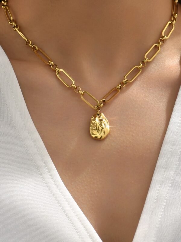 Collier Géométrique Inox Fait-main – Image 3